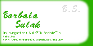 borbala sulak business card